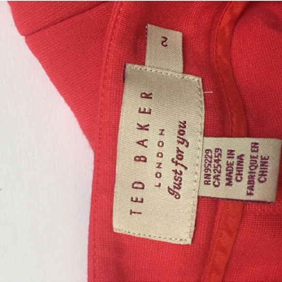 ๐ Ted Baker red/pink side zip moto pants - Picture 5 of 7